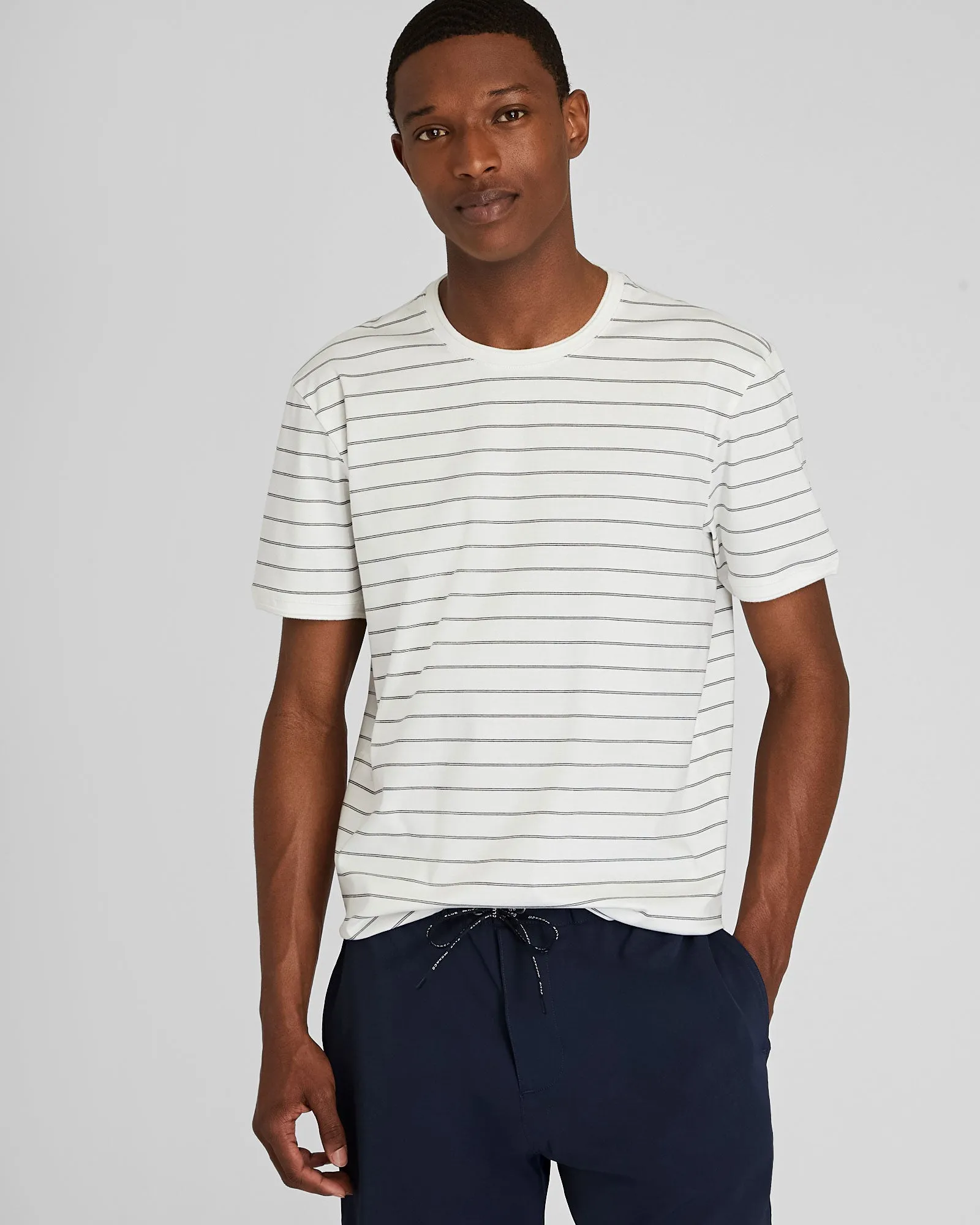 Short Sleeve Refined Stripe Shirt