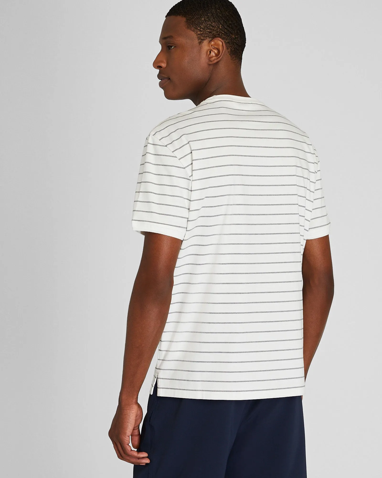 Short Sleeve Refined Stripe Shirt