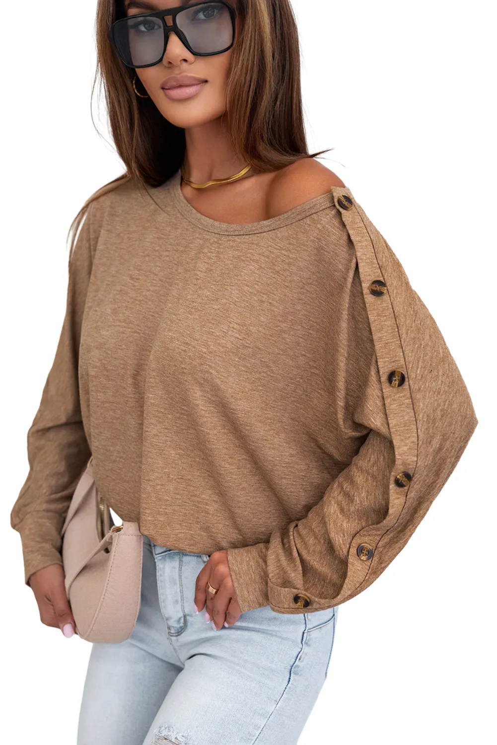 Solid Color Dolman Sleeve Top