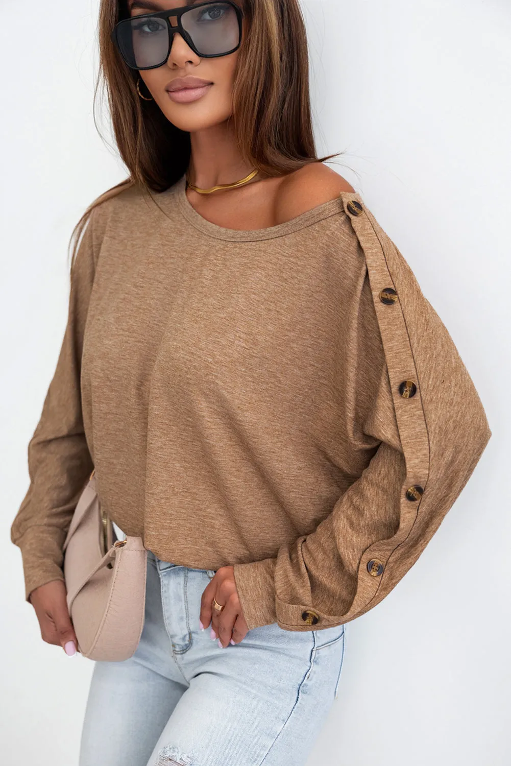 Solid Color Dolman Sleeve Top