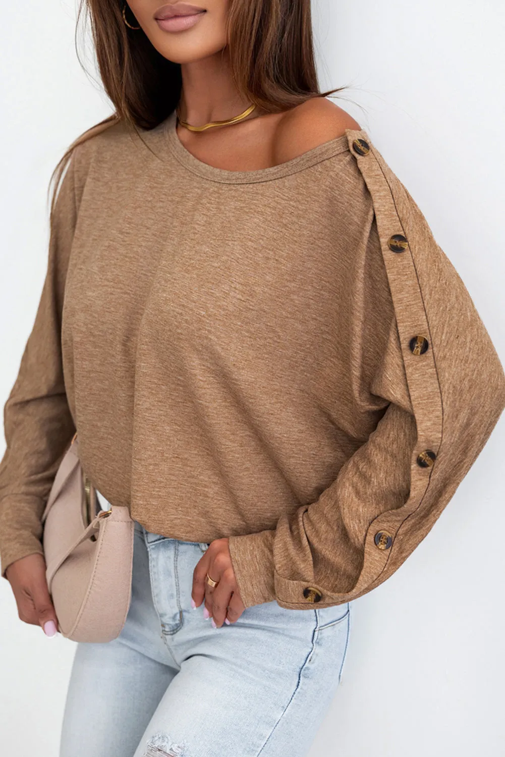 Solid Color Dolman Sleeve Top