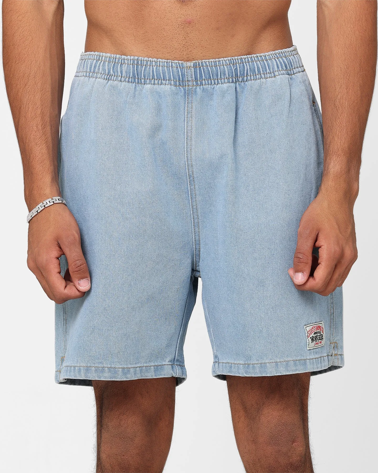 Stussy Workgear Denim Short Mid Blue