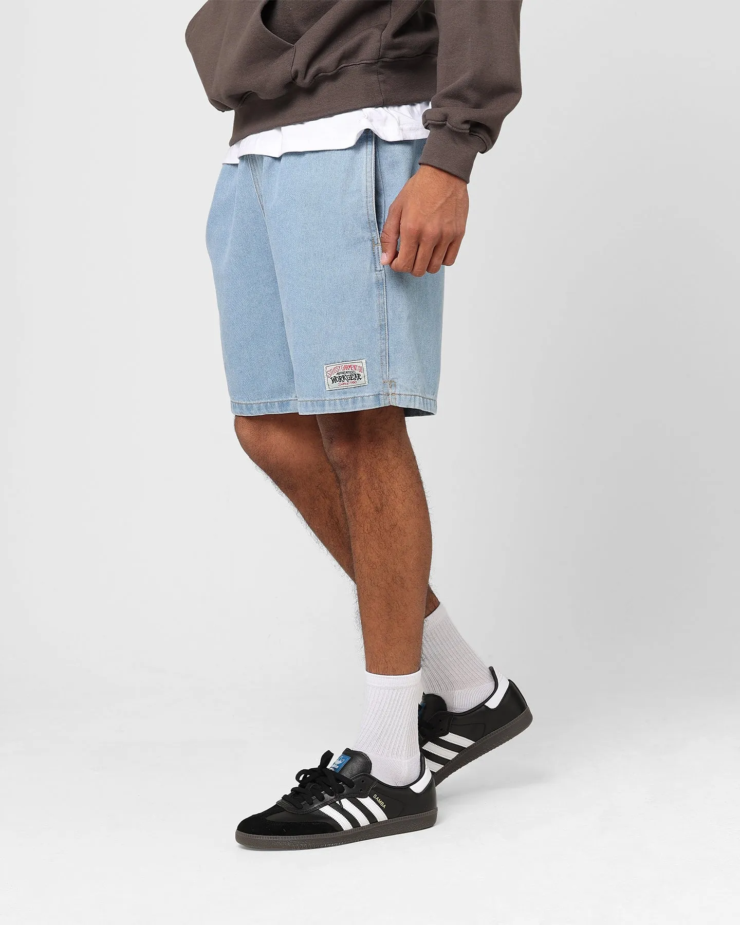 Stussy Workgear Denim Short Mid Blue