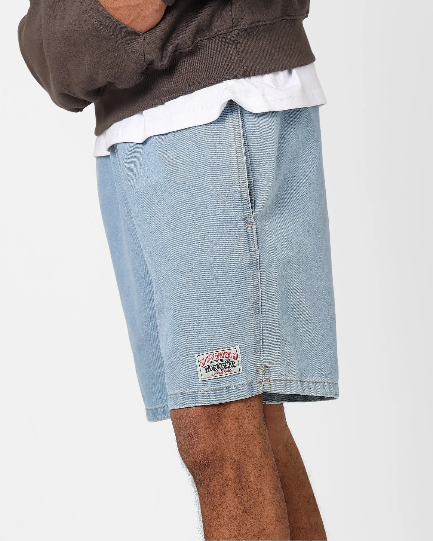 Stussy Workgear Denim Short Mid Blue