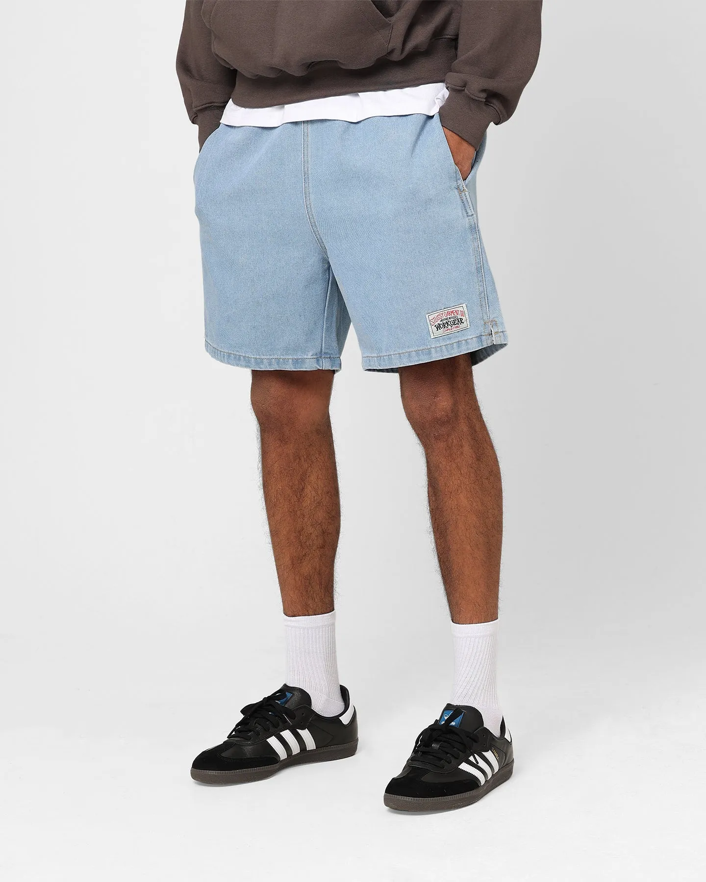 Stussy Workgear Denim Short Mid Blue