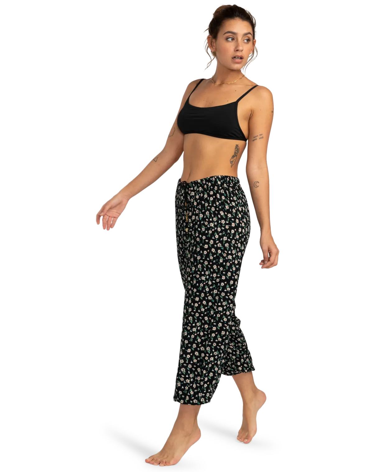 Sweet Surf Trousers in Off Black