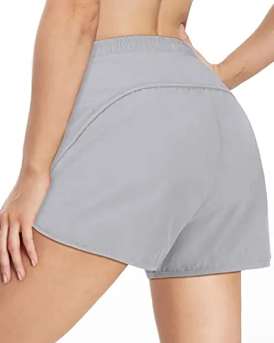 Swim Shorts for Women with Pockets High Waisted UPF 50  Board Shorts