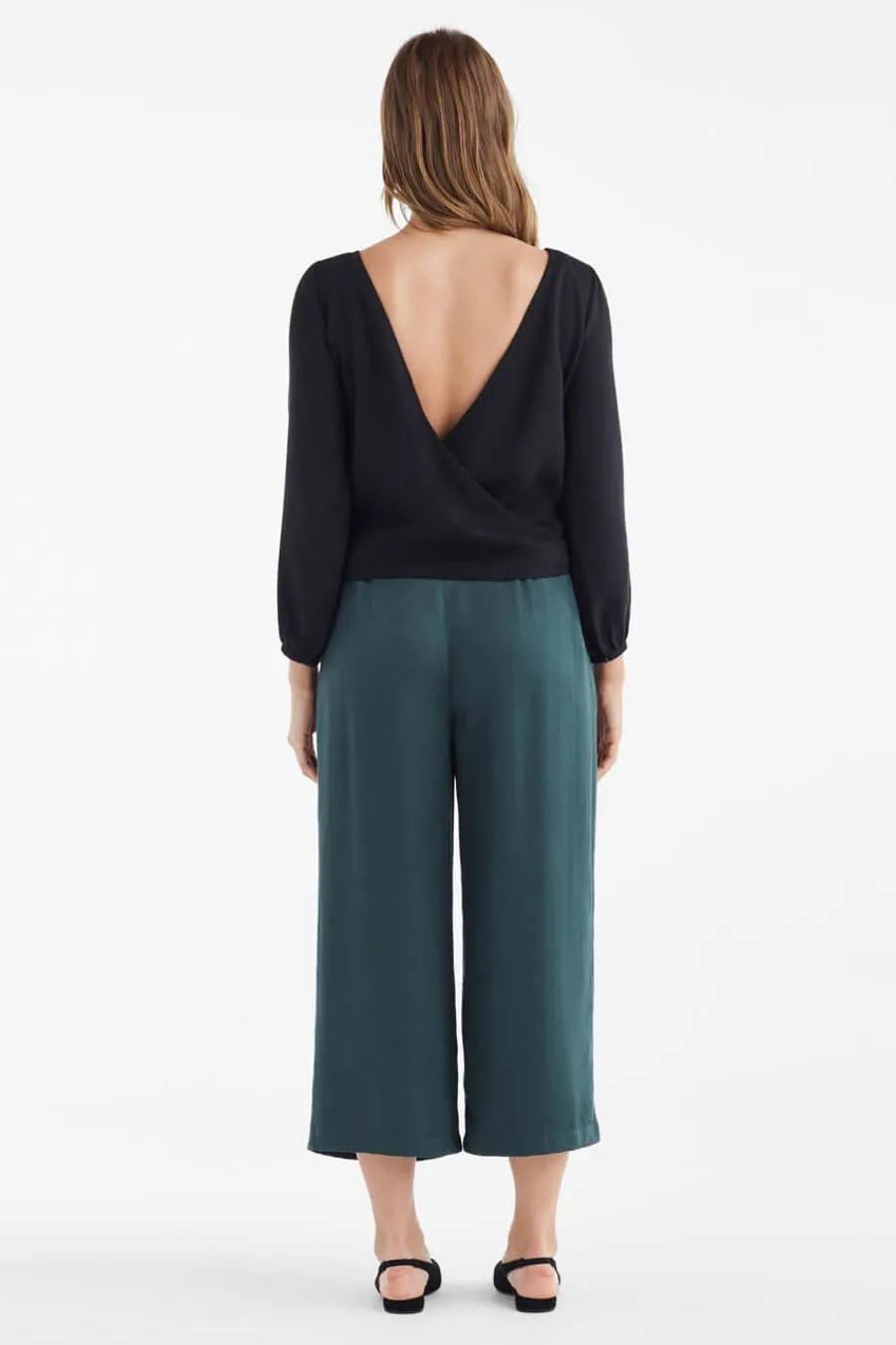 The Gathered Sleeve Wrap Top