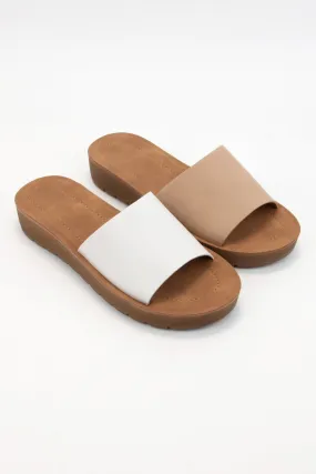 The Marlee Wedge Slide - Nude