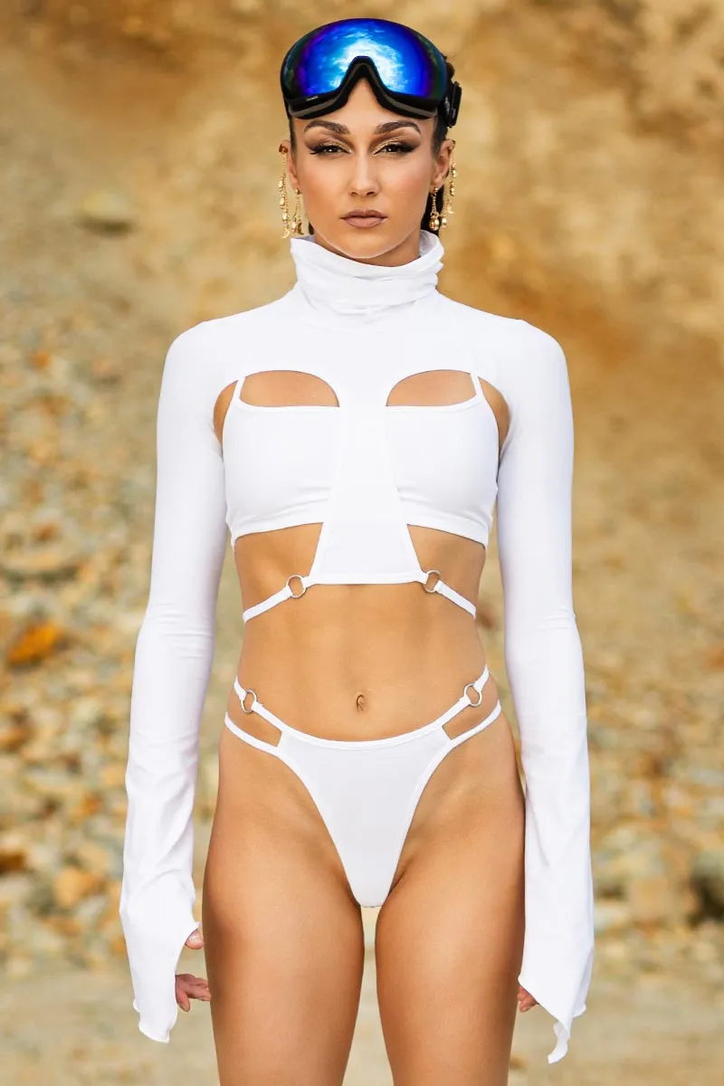 White O-Ring Rave Bikini Bottom