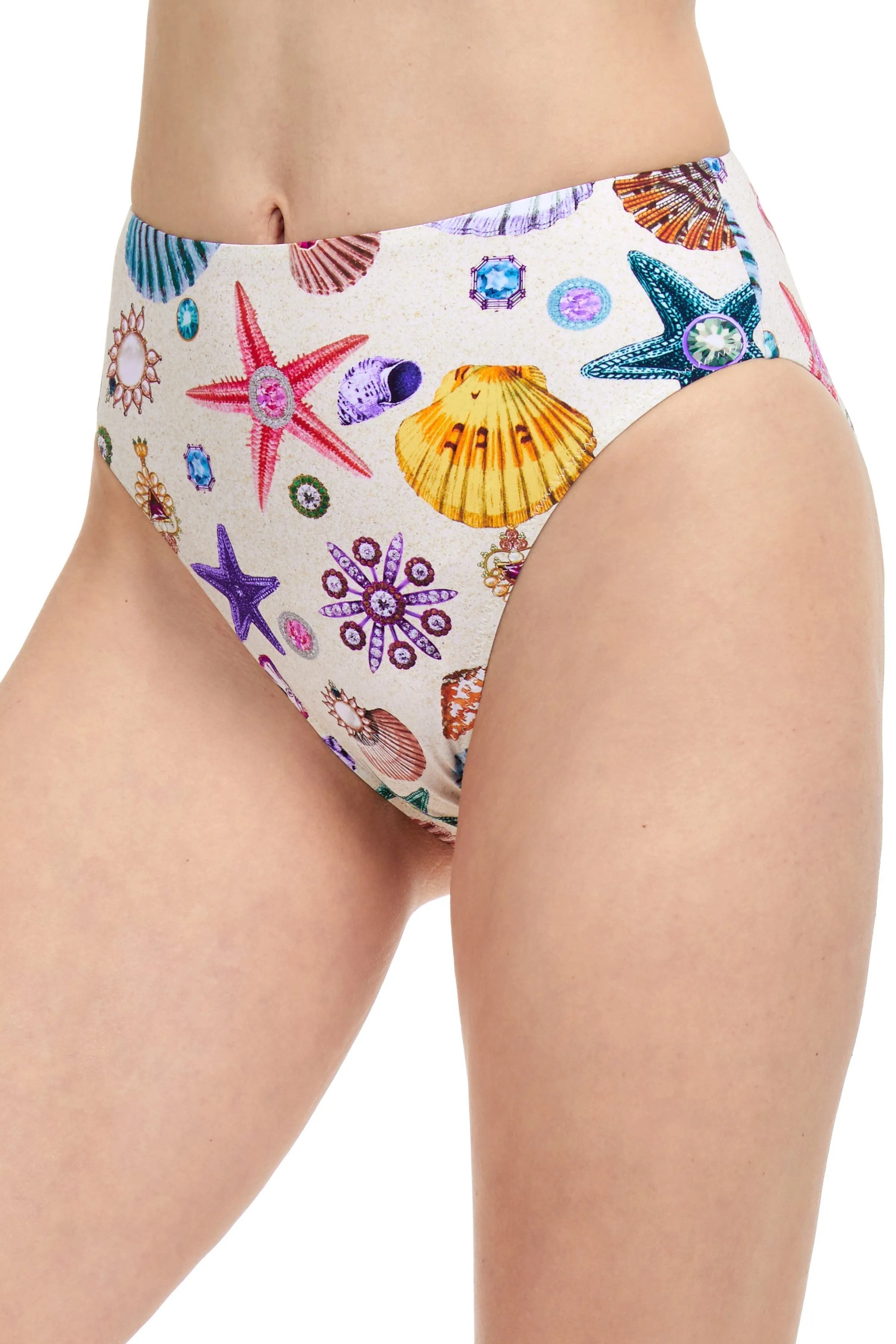 White sands Multicolored High Waist Bikini Bottom