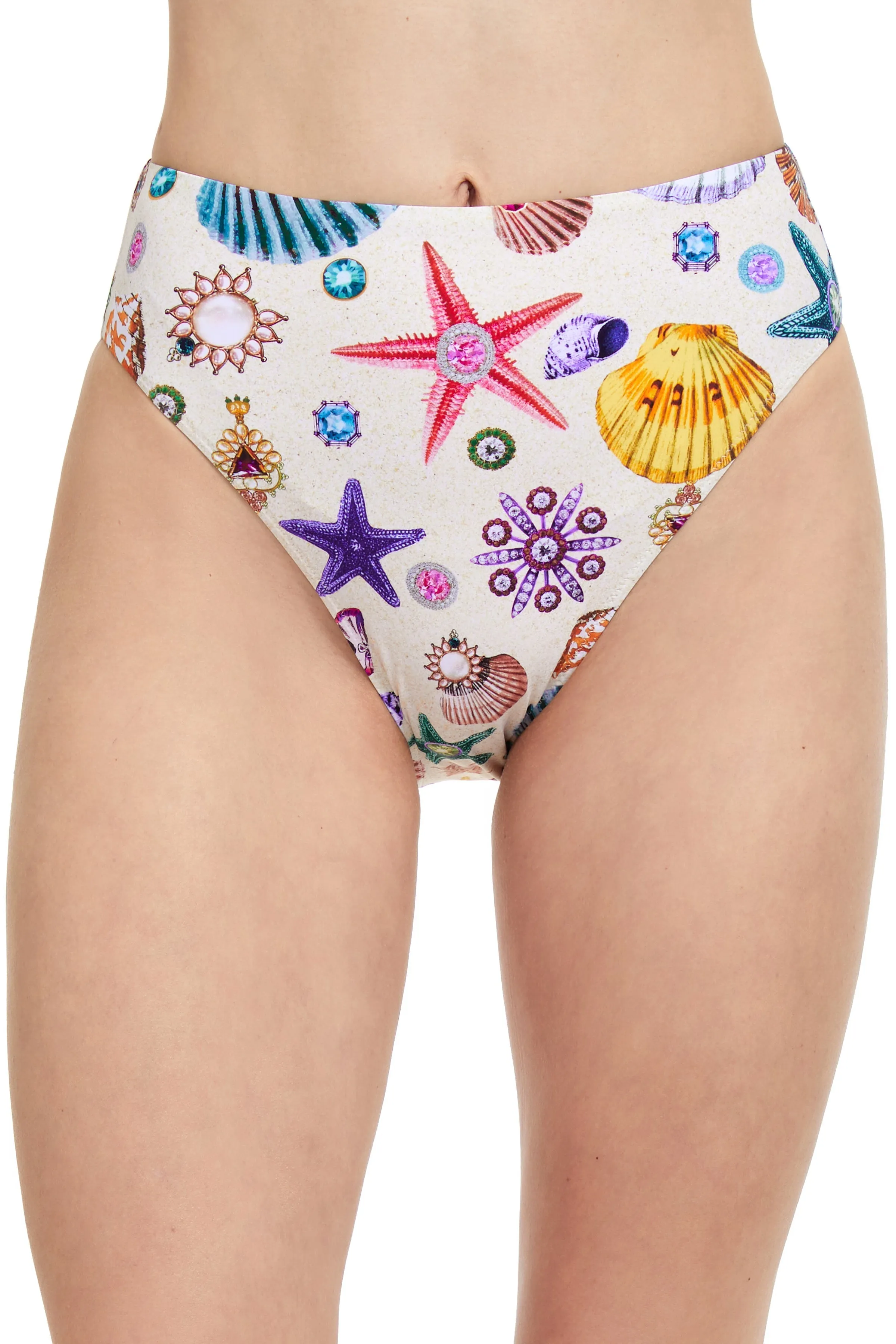 White sands Multicolored High Waist Bikini Bottom