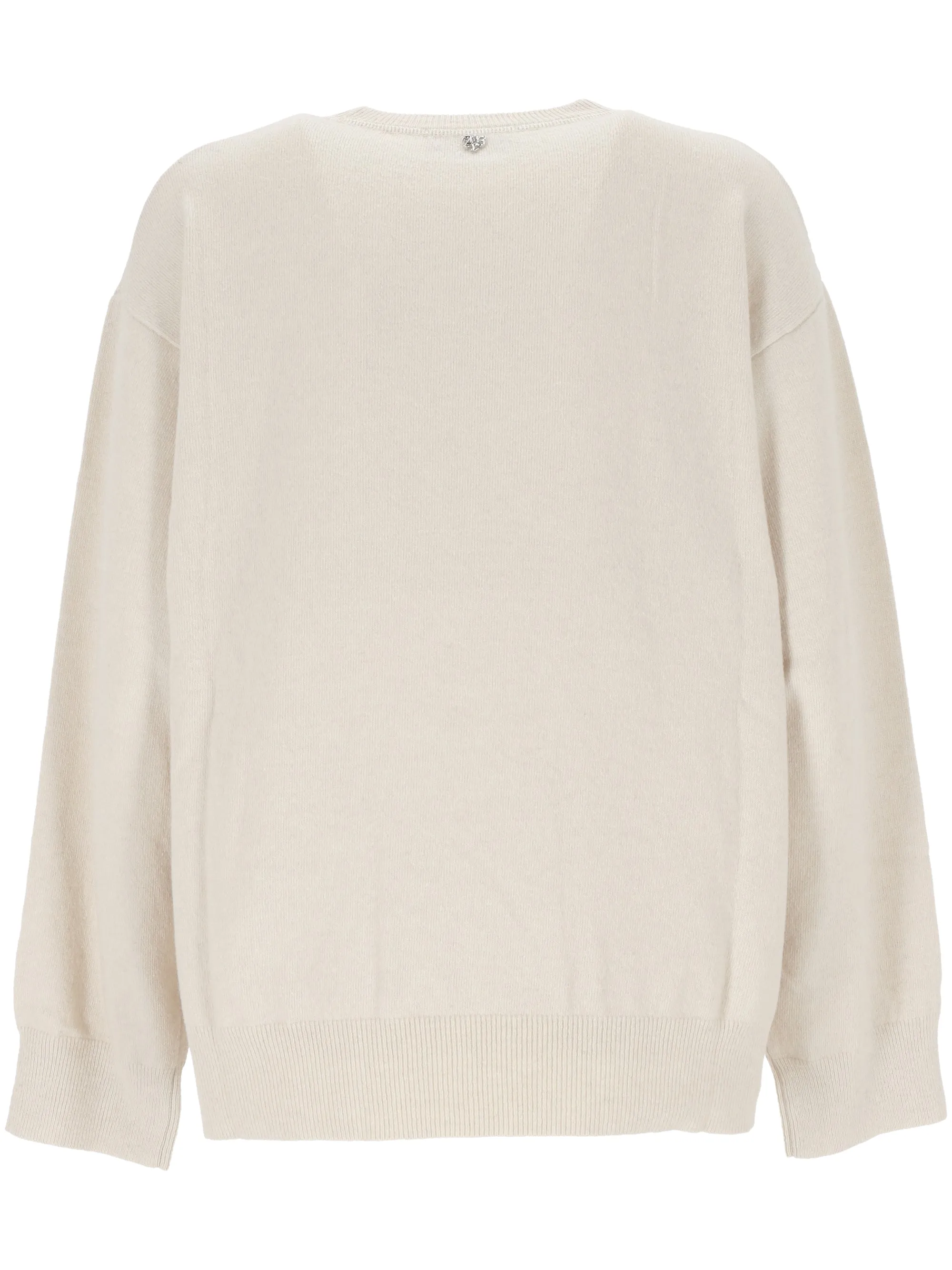 White Soft Wool Sweater with Tears