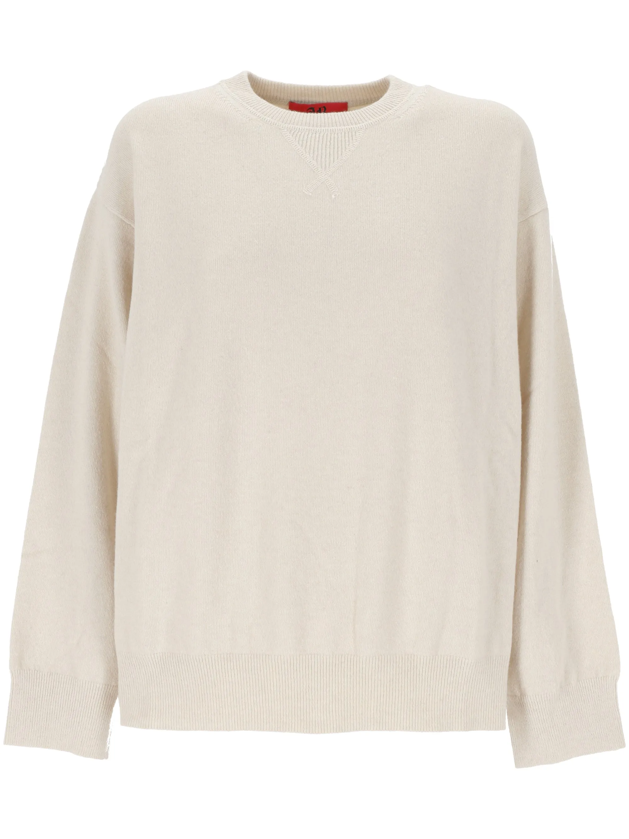 White Soft Wool Sweater with Tears