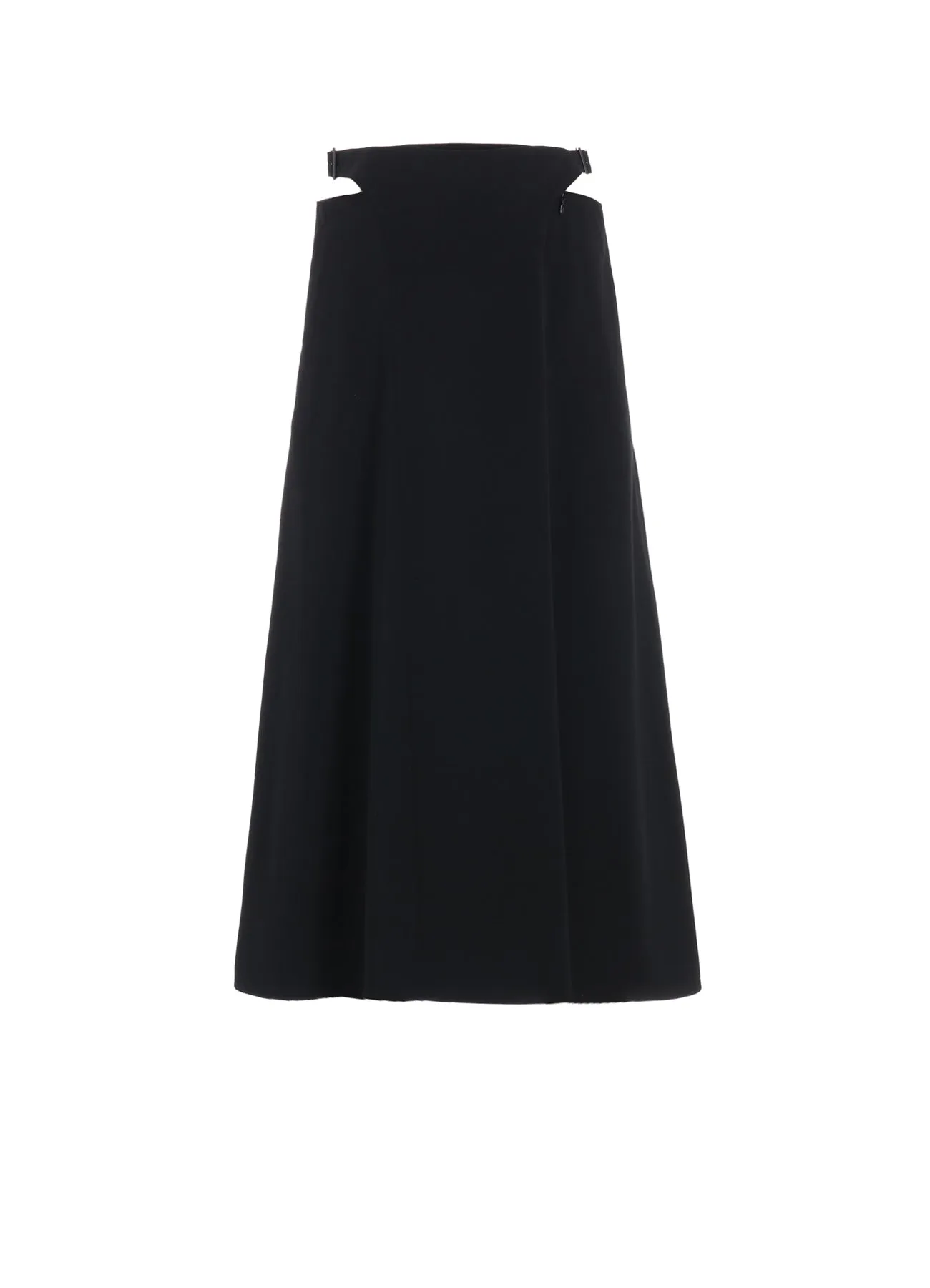 WOOL GABARDINE WAIST BELT SKIRT